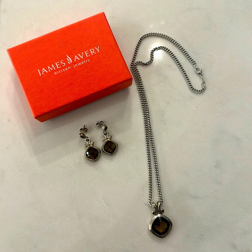 James Avery necklace & earrings set